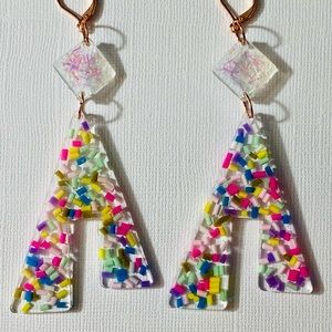 Sprinkle Handmade Resin Earrings